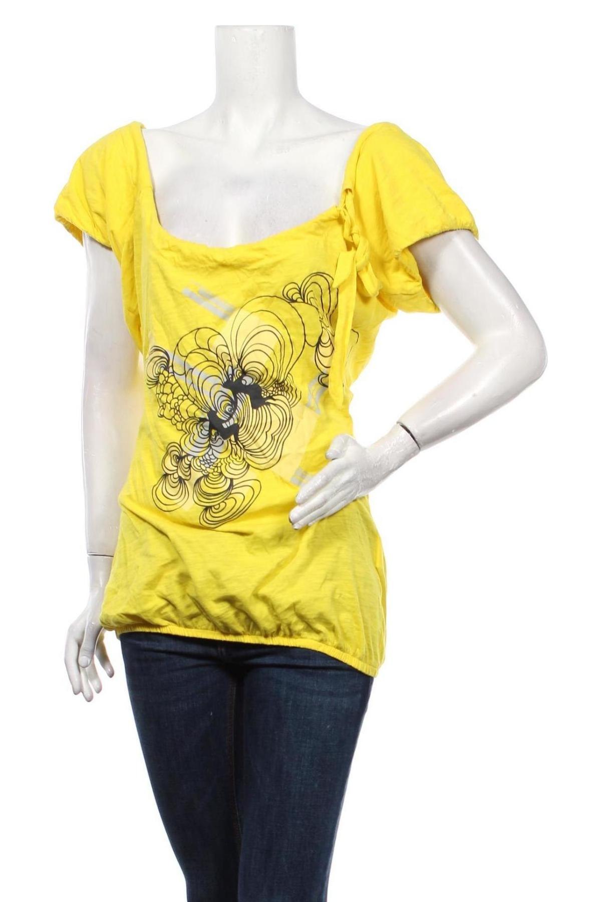 Дамска блуза Freesoul, Размер S, Цвят Жълт, Цена 27,30 лв.