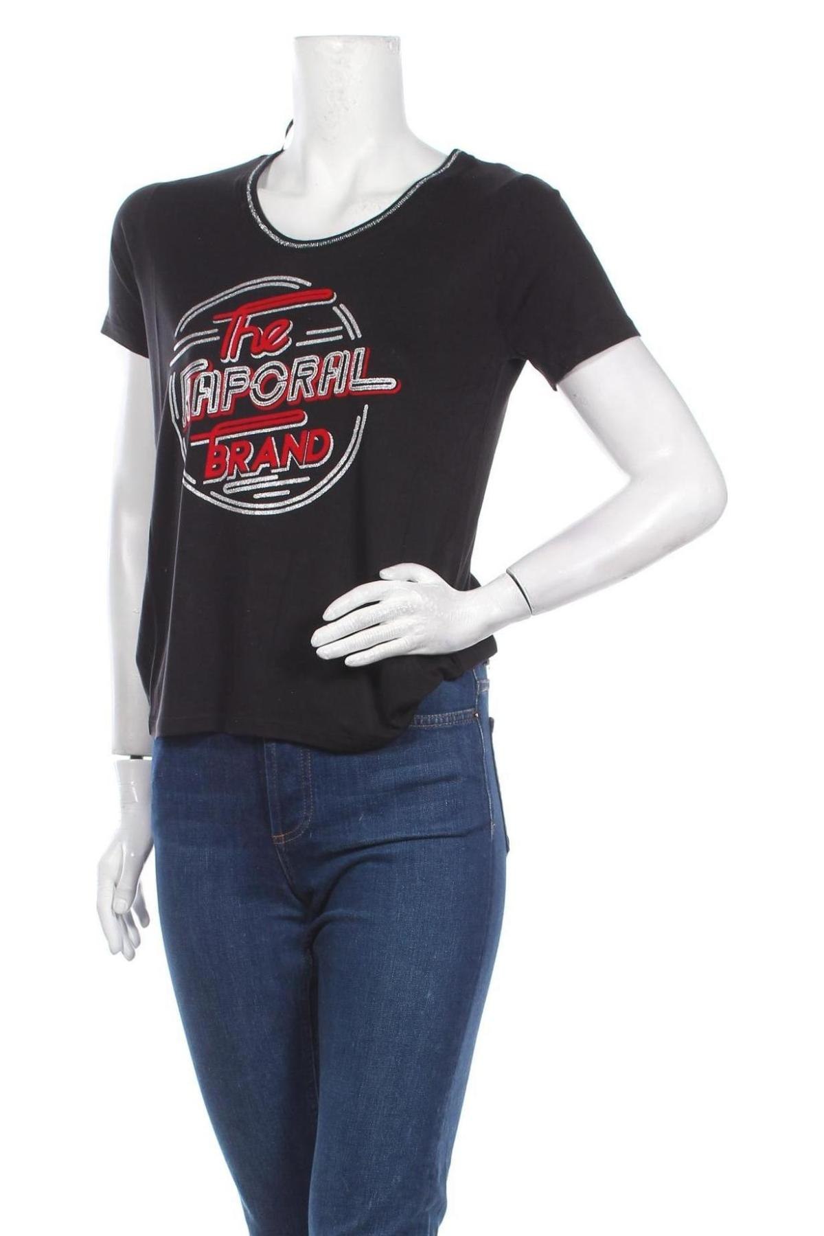 Γυναικεία μπλούζα Kaporal, Μέγεθος XS, Χρώμα Μαύρο, Τιμή 25,26 €
