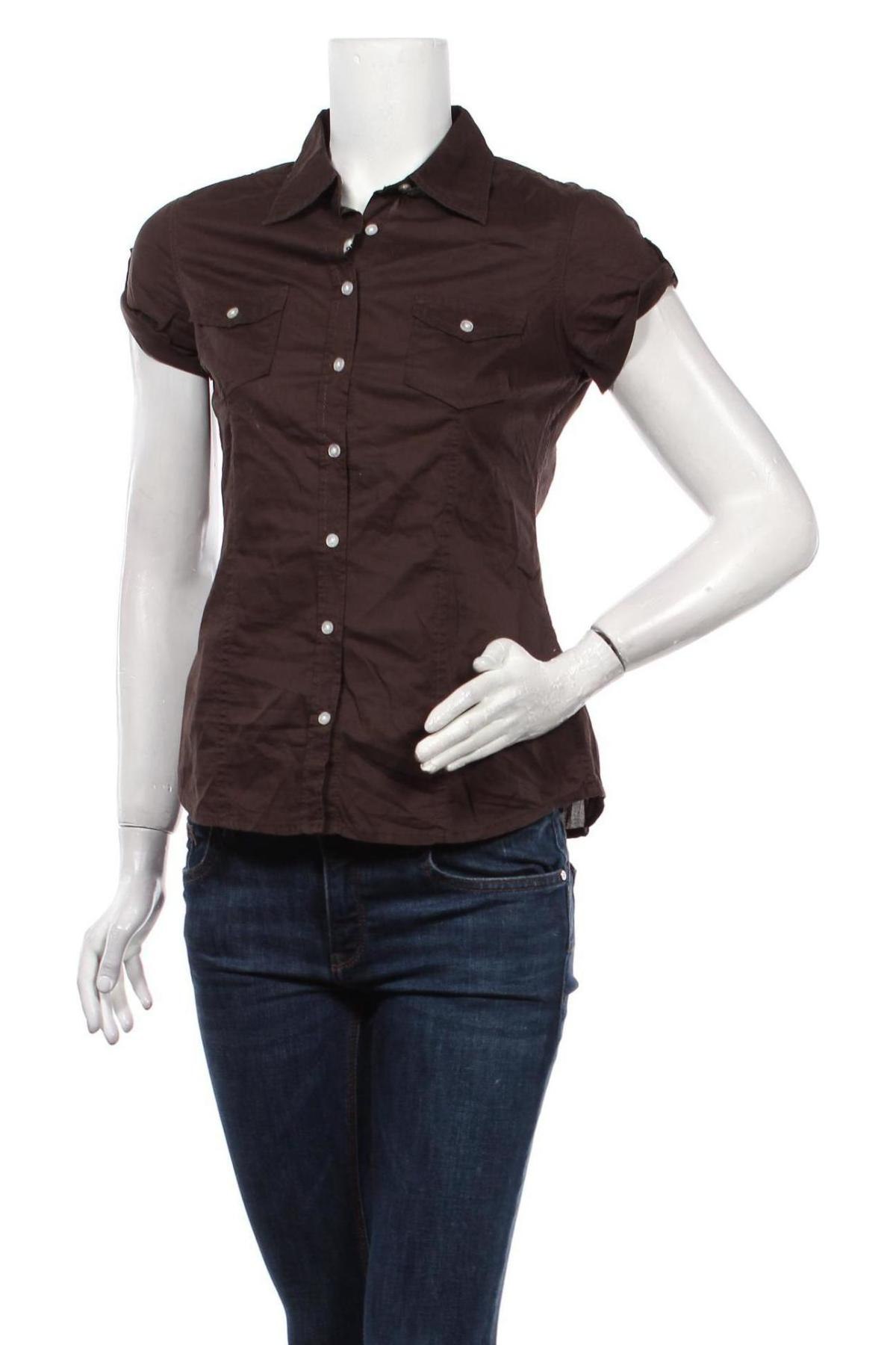 Γυναικείο πουκάμισο H&M L.O.G.G., Μέγεθος S, Χρώμα Καφέ, Βαμβάκι, Τιμή 8,18 €