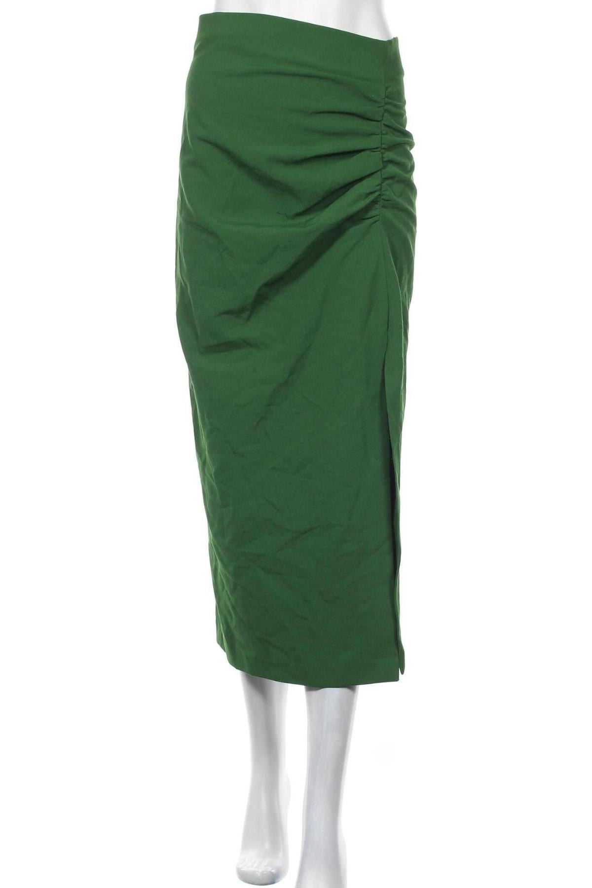 Пола Zara, Размер M, Цвят Зелен, 68% полиестер, 29% вискоза, 3% еластан, Цена 39,00 лв.