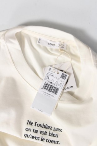 Дамска тениска Mango, Размер XS, Цвят Екрю, 92% памук, 8% еластан, Цена 37,05 лв.