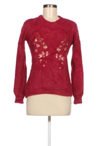 Дамски пуловер Wild Flower, Размер M, Цвят Червен, Цена 36,00 лв.