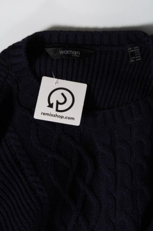 Дамски пуловер Woman By Tchibo, Размер L, Цвят Син, Цена 23,40 лв.