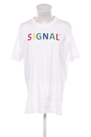 Мъжка тениска Signal, Размер XL, Цвят Бял, Памук, Цена 59,15 лв.