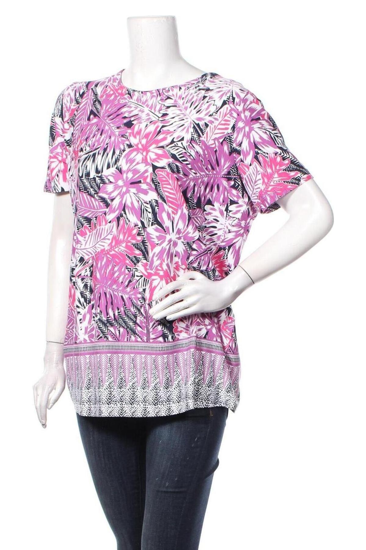Γυναικεία μπλούζα Helena Vera, Μέγεθος XL, Χρώμα Πολύχρωμο, 95% βισκόζη, 5% ελαστάνη, Τιμή 34,64 €