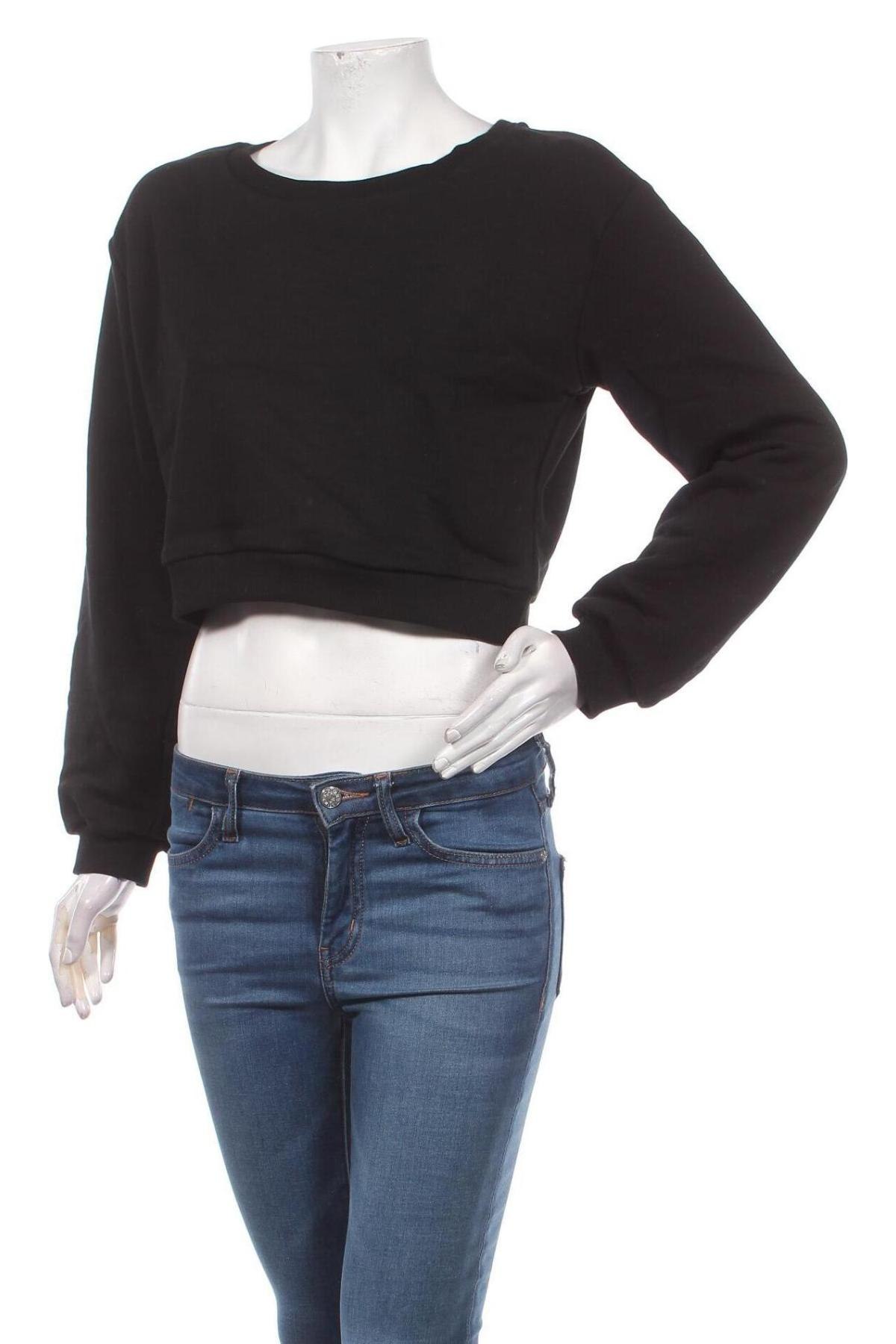 Γυναικεία μπλούζα NA-KD, Μέγεθος M, Χρώμα Μαύρο, 58% βαμβάκι, 42% πολυεστέρας, Τιμή 37,11 €