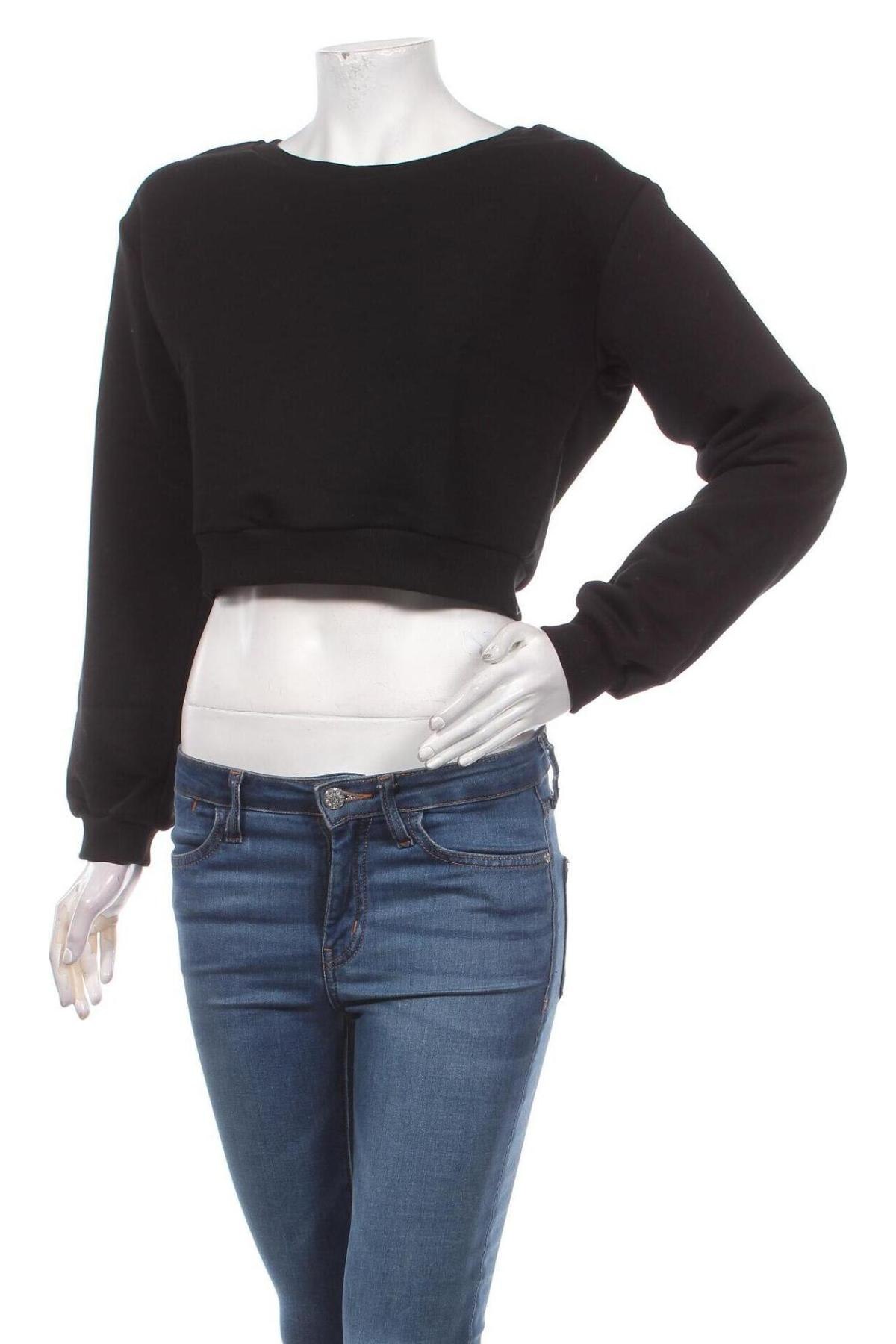 Γυναικεία μπλούζα NA-KD, Μέγεθος S, Χρώμα Μαύρο, 58% βαμβάκι, 42% πολυεστέρας, Τιμή 37,11 €