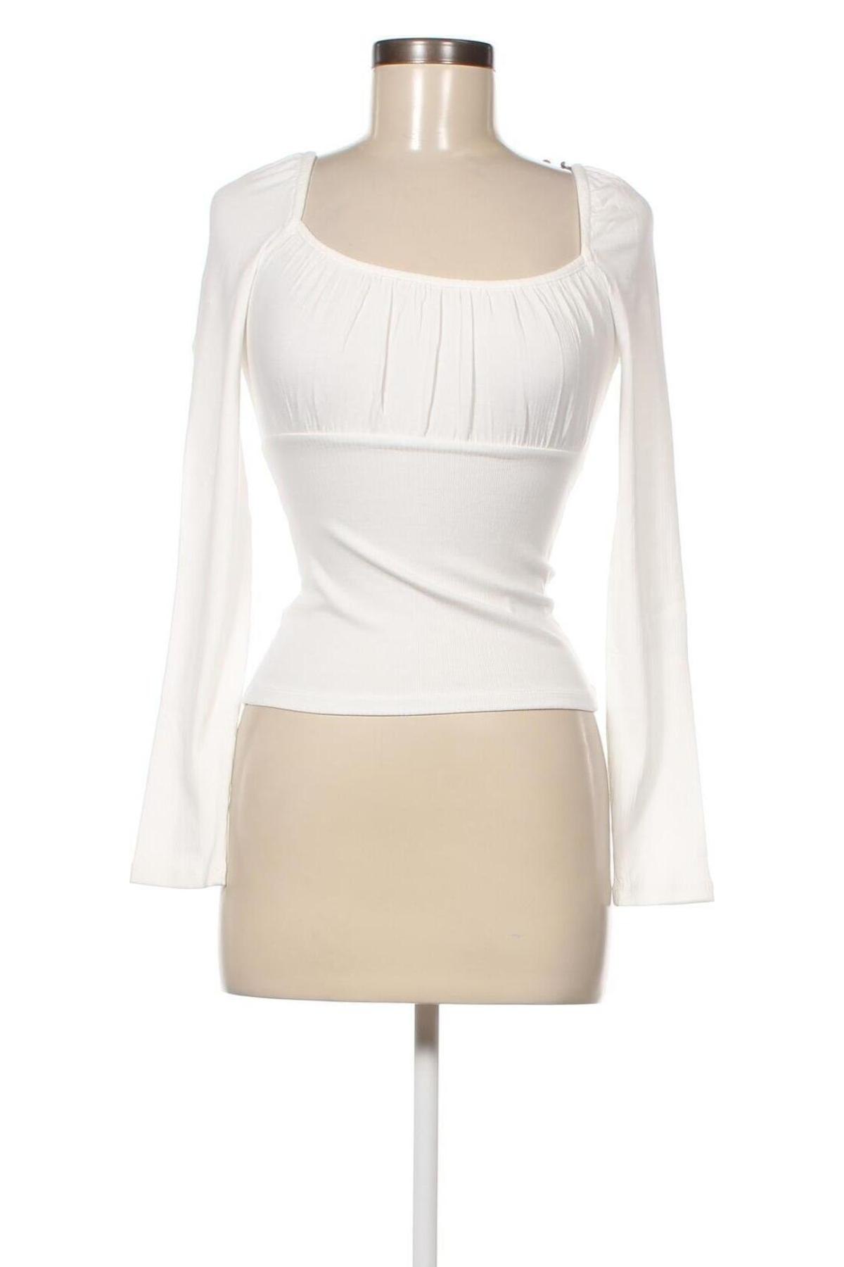 Γυναικεία μπλούζα NA-KD, Μέγεθος XS, Χρώμα Λευκό, 52% lyocell, 43% βισκόζη, 5% ελαστάνη, Τιμή 24,74 €