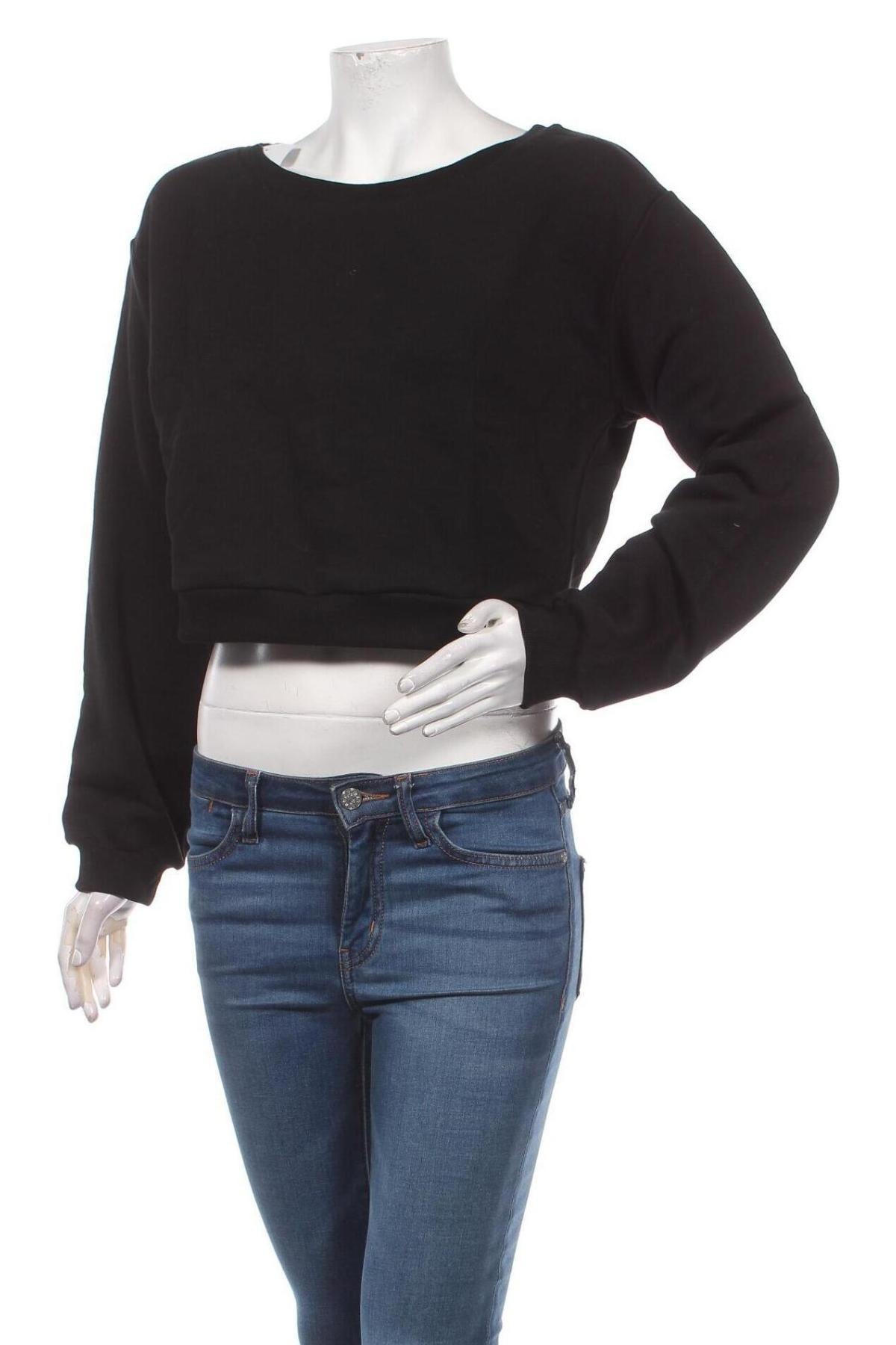 Γυναικεία μπλούζα NA-KD, Μέγεθος L, Χρώμα Μαύρο, 58% βαμβάκι, 42% πολυεστέρας, Τιμή 37,11 €