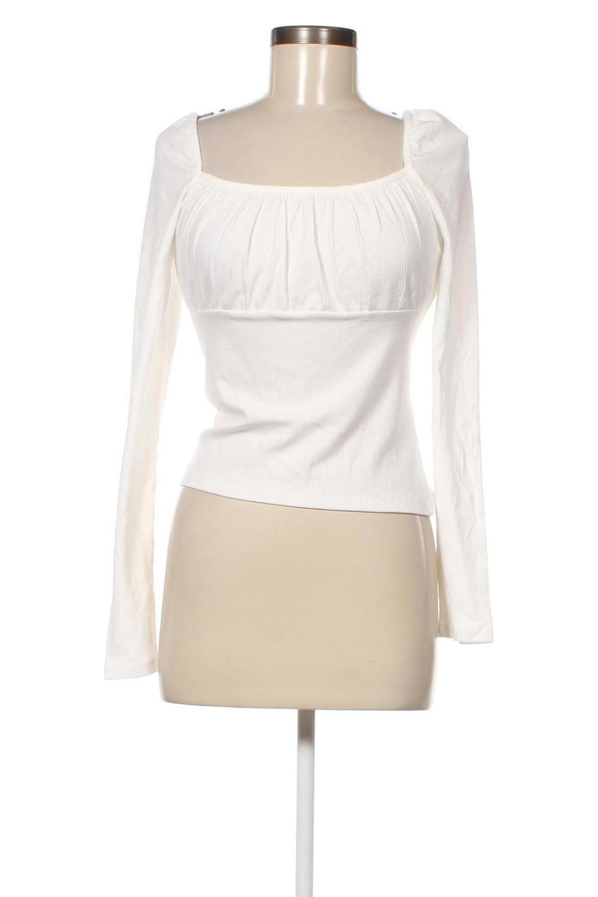 Γυναικεία μπλούζα NA-KD, Μέγεθος L, Χρώμα Λευκό, 52% lyocell, 43% βισκόζη, 5% ελαστάνη, Τιμή 24,74 €