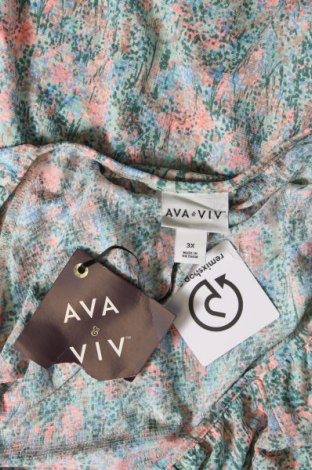 Γυναικεία μπλούζα Ava & Viv, Μέγεθος 3XL, Χρώμα Πολύχρωμο, Τιμή 6,90 €