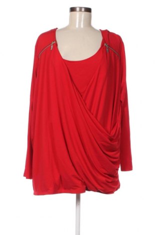 Дамска блуза Jms, Размер 4XL, Цвят Червен, Цена 11,40 лв.