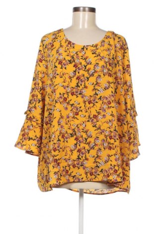 Γυναικεία μπλούζα Ms Mode, Μέγεθος 3XL, Χρώμα Κίτρινο, Τιμή 10,69 €