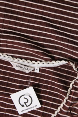 Γυναικεία μπλούζα Naf Naf, Μέγεθος XL, Χρώμα Καφέ, Τιμή 5,20 €