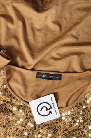 Дамска блуза Nice Connection, Размер M, Цвят Бежов, Цена 5,40 лв.