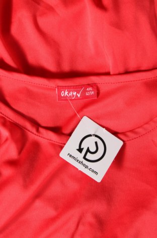 Γυναικεία μπλούζα Okay, Μέγεθος 4XL, Χρώμα Κόκκινο, Τιμή 7,52 €
