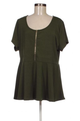 Дамска блуза SHEIN, Размер 4XL, Цвят Зелен, Цена 14,44 лв.