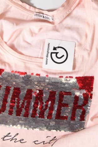 Γυναικεία μπλούζα Stitch & Soul, Μέγεθος L, Χρώμα Ρόζ , Τιμή 10,00 €