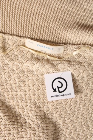 Дамска жилетка Zara Knitwear, Размер M, Цвят Бежов, Цена 7,20 лв.