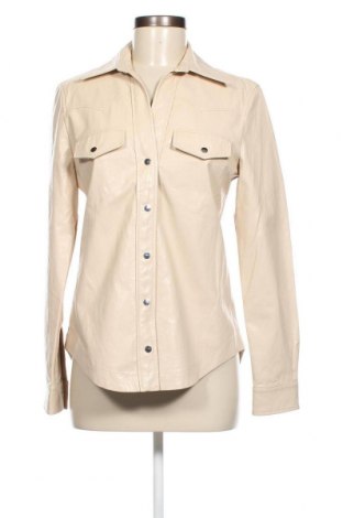 Γυναικείο δερμάτινο πουκάμισο Pinko, Μέγεθος S, Χρώμα  Μπέζ, Τιμή 40,73 €