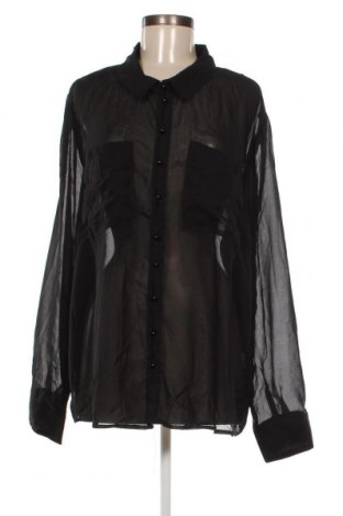 Γυναικείο πουκάμισο, Μέγεθος 4XL, Χρώμα Μαύρο, Τιμή 24,74 €