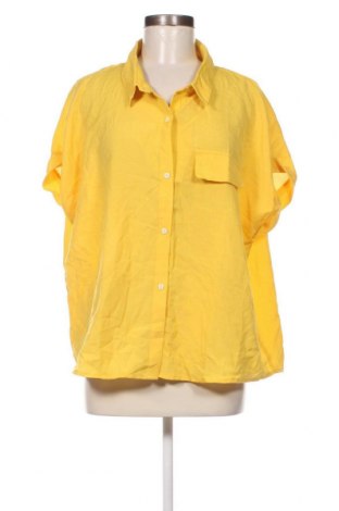 Γυναικείο πουκάμισο, Μέγεθος 3XL, Χρώμα Κίτρινο, Τιμή 12,06 €
