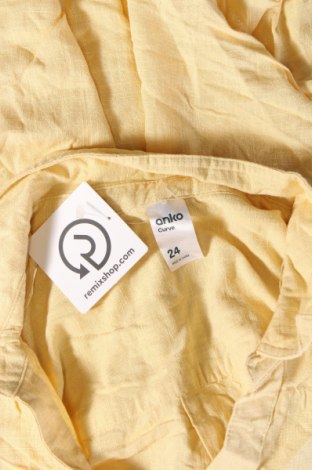 Γυναικείο πουκάμισο Anko, Μέγεθος 5XL, Χρώμα Κίτρινο, Τιμή 15,46 €