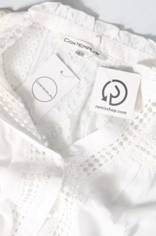 Γυναικείο πουκάμισο CONTEMPLAY, Μέγεθος L, Χρώμα Λευκό, Τιμή 11,34 €
