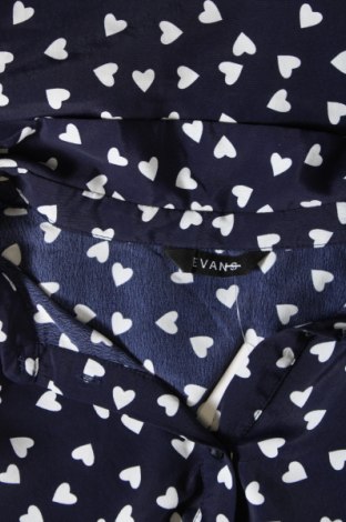 Γυναικείο πουκάμισο Evans, Μέγεθος XXL, Χρώμα Μπλέ, Τιμή 14,85 €