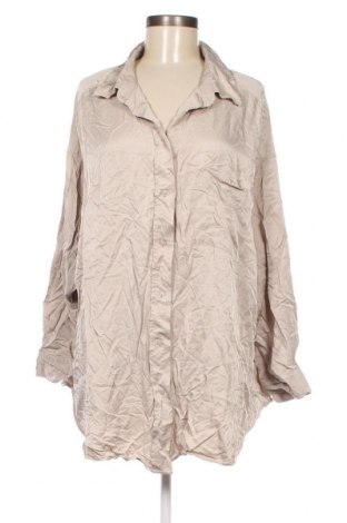 Γυναικείο πουκάμισο H&M, Μέγεθος XXL, Χρώμα  Μπέζ, Τιμή 14,22 €