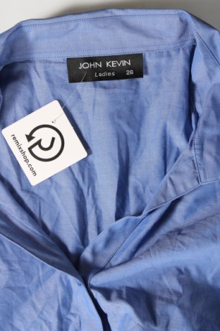 Damenbluse John Kevin, Größe 4XL, Farbe Blau, Preis € 13,49