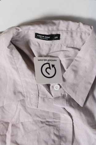 Γυναικείο πουκάμισο SHEIN, Μέγεθος 4XL, Χρώμα  Μπέζ, Τιμή 15,46 €