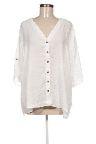 Дамска риза SHEIN, Размер 3XL, Цвят Бял, Цена 19,75 лв.