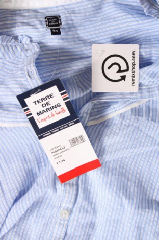 Γυναικείο πουκάμισο Terre De Marins, Μέγεθος XL, Χρώμα Μπλέ, Τιμή 37,11 €