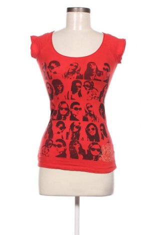 Γυναικείο t-shirt Tally Weijl, Μέγεθος S, Χρώμα Κόκκινο, Τιμή 12,63 €