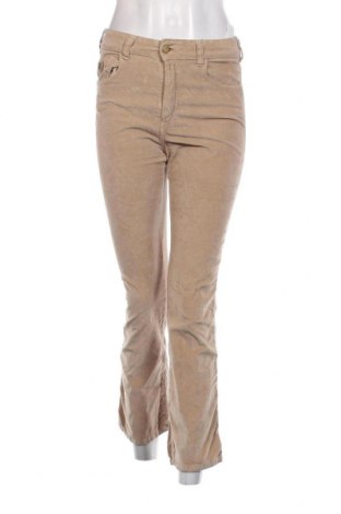 Pantaloni de velvet de femei, Mărime S, Culoare Bej, Preț 19,08 Lei