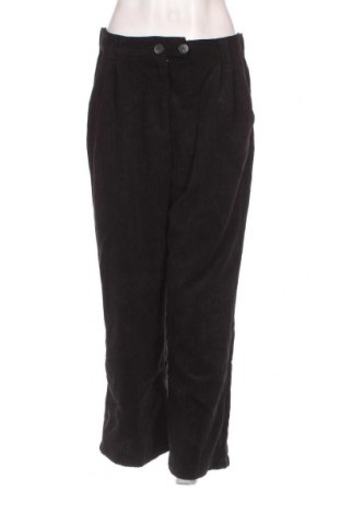 Γυναικείο κοτλέ παντελόνι Bershka, Μέγεθος L, Χρώμα Μαύρο, Τιμή 8,30 €