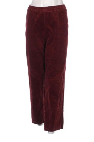 Pantaloni de velvet de femei Denim&Co., Mărime XL, Culoare Roșu, Preț 33,39 Lei