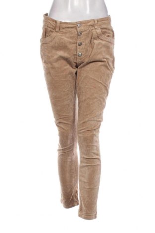 Pantaloni de velvet de femei Jewelly, Mărime L, Culoare Bej, Preț 14,31 Lei