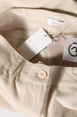 Pantaloni de velvet de femei Kookai, Mărime M, Culoare Ecru, Preț 52,83 Lei