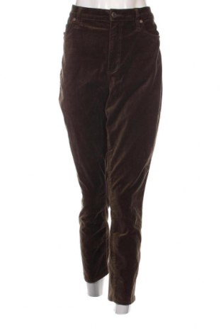 Pantaloni de velvet de femei Lands' End, Mărime XL, Culoare Maro, Preț 27,66 Lei