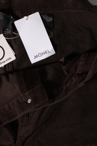 Pantaloni de velvet de femei Monki, Mărime XXL, Culoare Maro, Preț 61,25 Lei