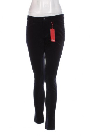 Γυναικείο κοτλέ παντελόνι S.Oliver, Μέγεθος S, Χρώμα Μπλέ, Τιμή 8,97 €