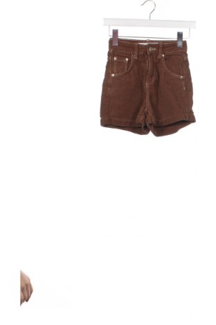 Дамски къс панталон Bershka, Размер XXS, Цвят Кафяв, Цена 3,15 лв.