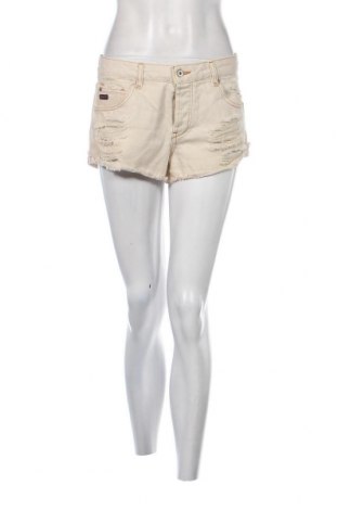 Pantaloni scurți de femei Pull&Bear, Mărime M, Culoare Ecru, Preț 19,39 Lei