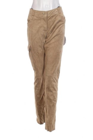 Γυναικείο παντελόνι δερμάτινο Apart, Μέγεθος M, Χρώμα  Μπέζ, Τιμή 39,79 €