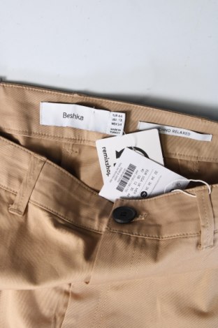 Pantaloni de femei Bershka, Mărime XL, Culoare Bej, Preț 72,63 Lei