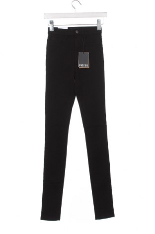 Γυναικείο παντελόνι Pieces, Μέγεθος XXS, Χρώμα Μαύρο, Τιμή 8,35 €