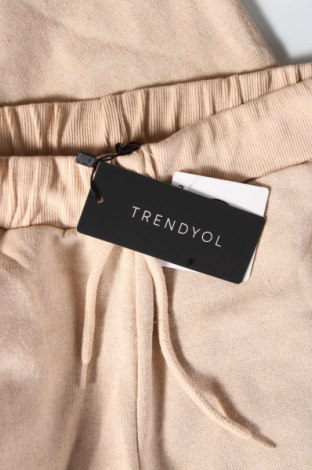 Pantaloni de femei Trendyol, Mărime S, Culoare Ecru, Preț 28,62 Lei