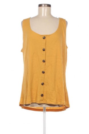 Γυναικείο αμάνικο μπλουζάκι Ed.it.ed, Μέγεθος 3XL, Χρώμα Κίτρινο, Τιμή 9,48 €